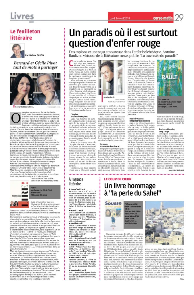 corse matin antoine rault la traversee du paradis